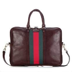 1:1 Gucci 246067 Men's Briefcase Bag-Coffee Leather